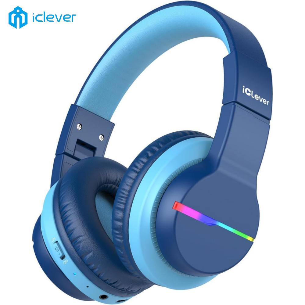 Anc Wireless Over Ear Headphones - iClever BTH12, auriculares Bluetooth para niños,