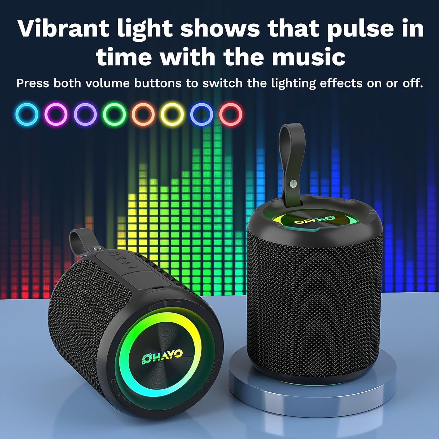 Portable Bluetooth Speaker Waterproof Ipx7 - OHAYO Altavoz Bluetooth portátil inalámbrico de