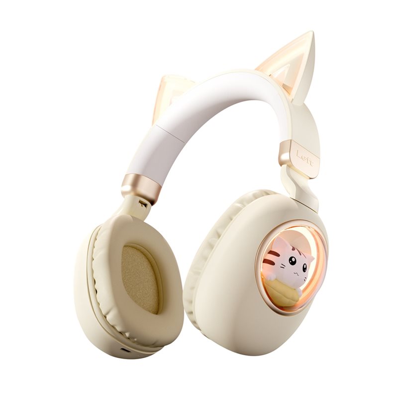 Cat Ear Bluetooth Headset Led - Auriculares inalámbricos plegables con Bluetooth 5.3