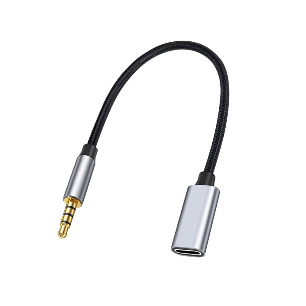 Type C Wired Earphones With Mic - Adaptador de Audio auxiliar macho a