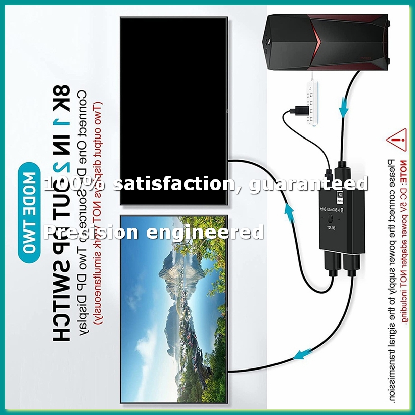 Laptops - Conmutador DisplayPort 8K 2 en 1