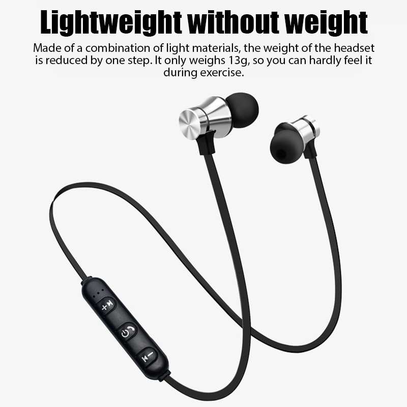 Magnetic Neckband Sports Earphones - Auriculares inalámbricos XT11 con Bluetooth 4,2,