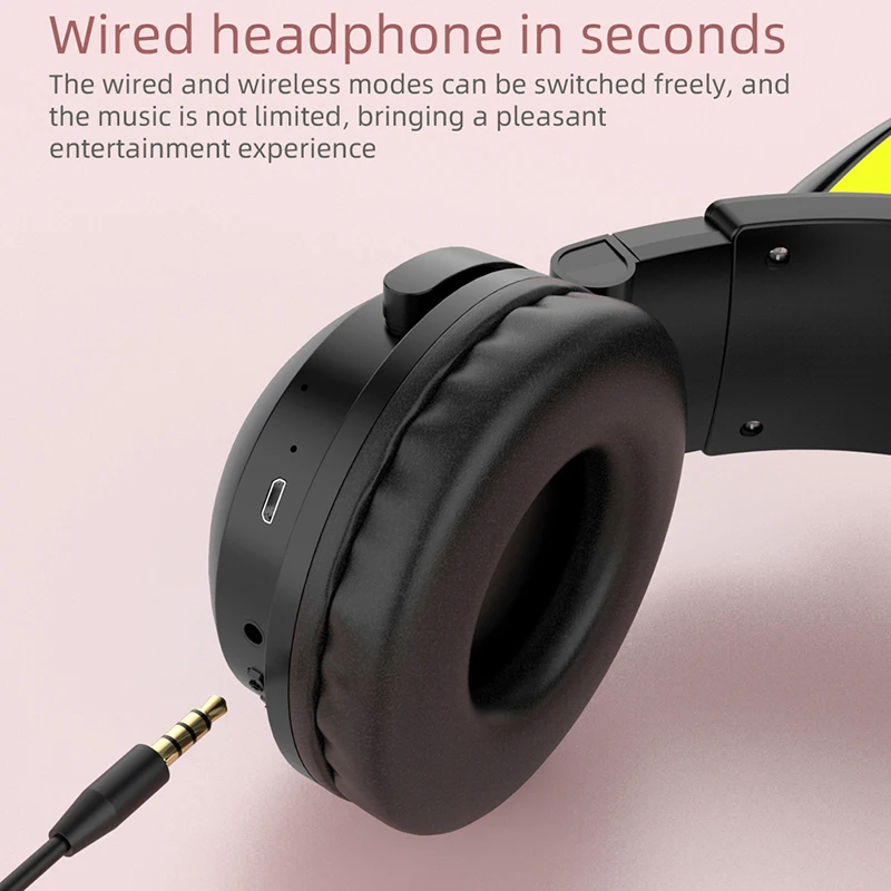 ZW068 auriculares Bluetooth lu - Cat Ear Bluetooth Headset Led reseña y precio