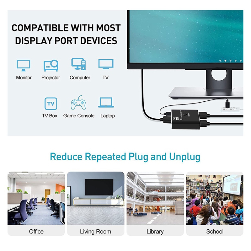 Conmutador DisplayPort 8K 2 en - Laptops reseña y precio
